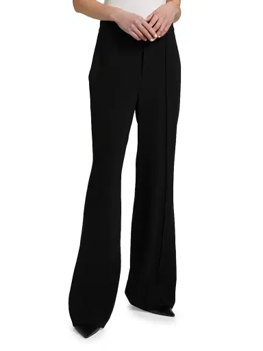 Proenza Schouler Women's Weyes Crêpe Straight-Leg Pants - Black - Size 14 | Thumbnail 3 Proenza Schouler Women's Weyes Crêpe Straight-Leg Pants - Black - Size 14 | Thumbnail 3