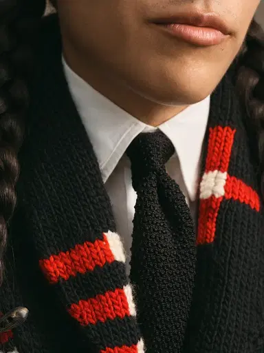 Polo Ralph Lauren Men's Silk Knit Tie - Black | Thumbnail 7