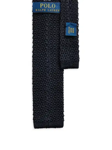 Polo Ralph Lauren Men's Silk Knit Tie - Black | Thumbnail 9