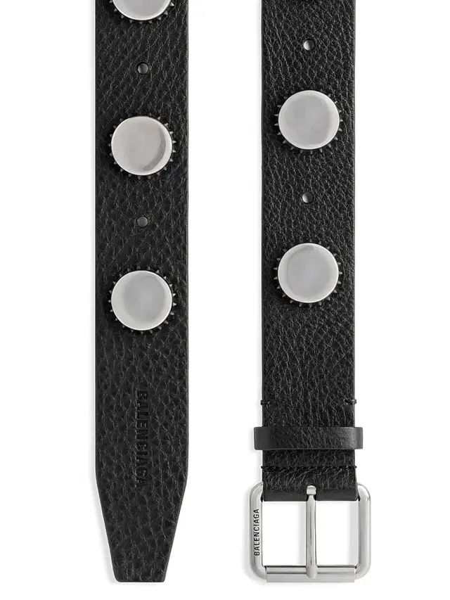 Balenciaga Men's Bottle Caps Belt - Black