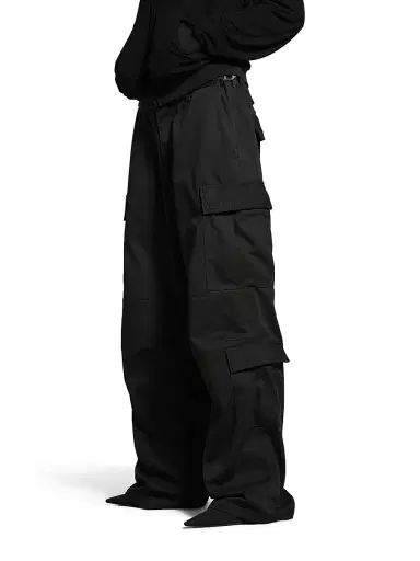 Balenciaga Women's Cargo Regular Fit Pants - Black - Size Medium | Thumbnail 2 Balenciaga Women's Cargo Regular Fit Pants - Black - Size Medium | Thumbnail 2