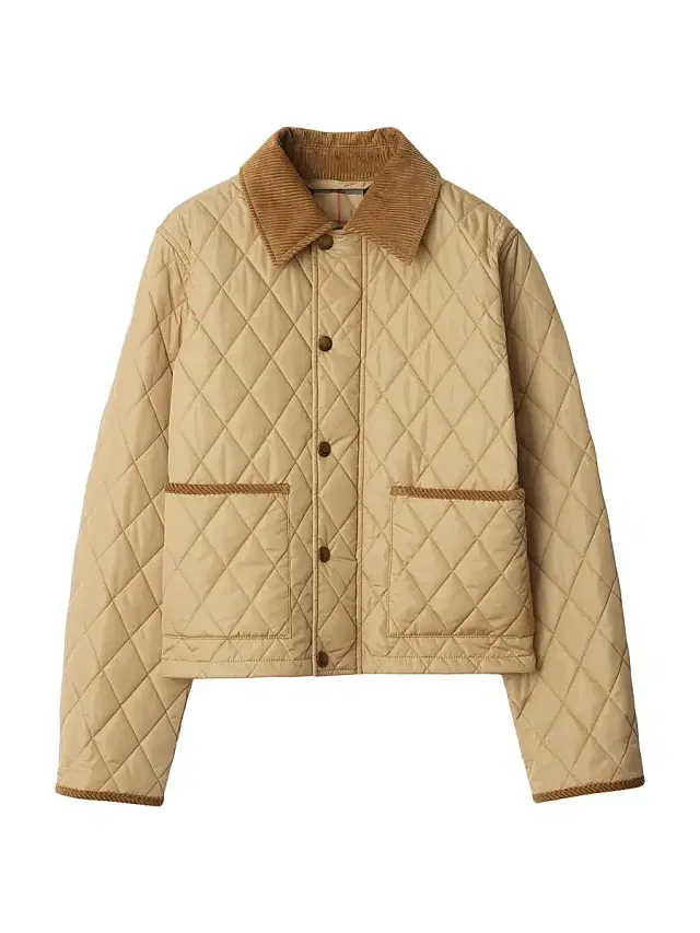 Burberry Women's Diamond Quilted Jacket - Flax