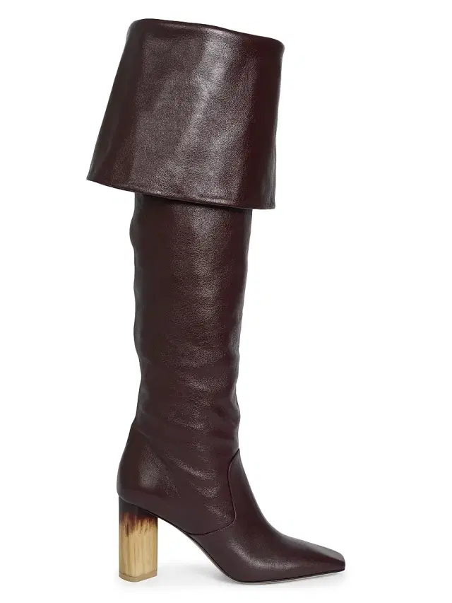Women's Georgia Leather Over-the-Knee Boots - Stormy Red