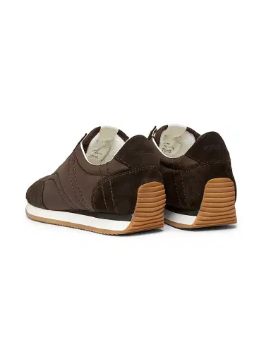 TOTEME Women's Sporty Monogram-Quilted Low-Top Sneakers - Espresso - Size 12 | Thumbnail 3
