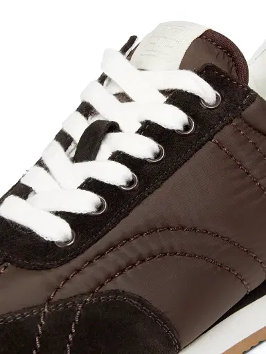 TOTEME Women's Sporty Monogram-Quilted Low-Top Sneakers - Espresso - Size 12 | Thumbnail 5