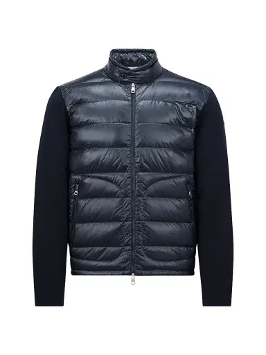 Moncler Men's Down-Filled Wool Cardigan - Blue - Size XXXXL | Thumbnail 1 Moncler Men's Down-Filled Wool Cardigan - Blue - Size XXXXL | Thumbnail 1