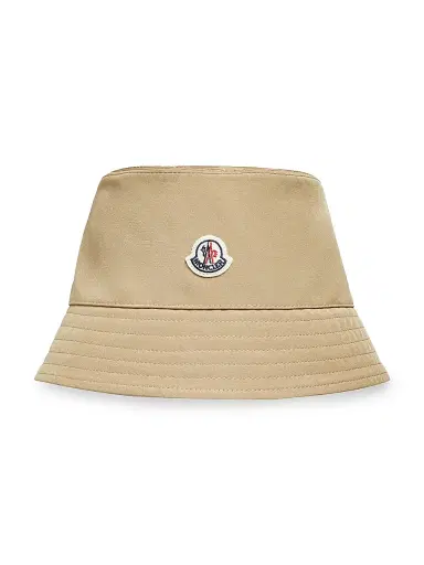 Moncler Women's Hat in Micro Cotton - Beige | Thumbnail 1 Moncler Women's Hat in Micro Cotton - Beige | Thumbnail 1