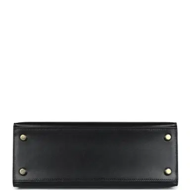 HERMÈS Hermes Kelly Sellier 25 Black Box Gold Hardware | Thumbnail 6