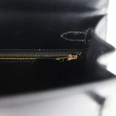 HERMÈS Hermes Kelly Sellier 25 Black Box Gold Hardware | Thumbnail 9