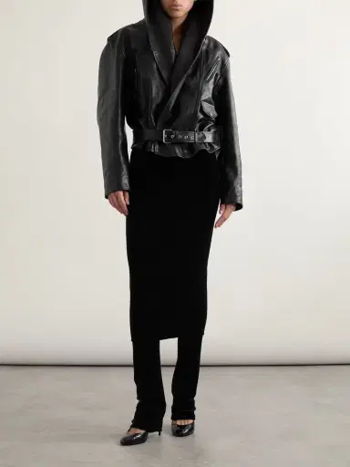 Alaïa Layered Stretch-velvet Straight-leg Pants | Thumbnail 2
