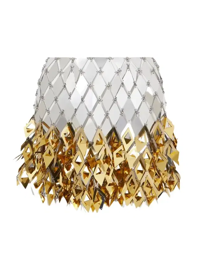 Paillette-embellished Chainmail Mini Skirt