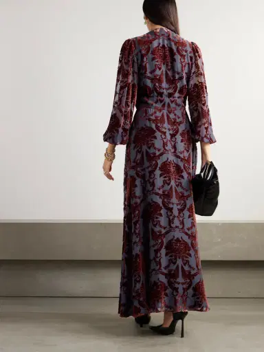 La DoubleJ Camerino Devoré-velvet Maxi Dress | Thumbnail 3