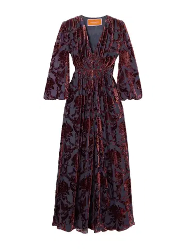 La DoubleJ Camerino Devoré-velvet Maxi Dress | Thumbnail 1