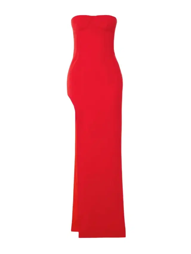 Strapless Crepe Gown