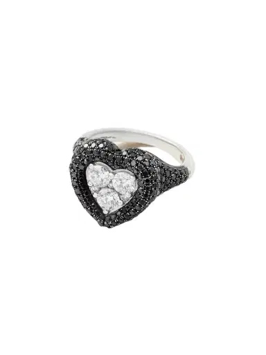 Kamyen Manaal 18-karat White Gold Diamond Pinky Ring | Thumbnail 1