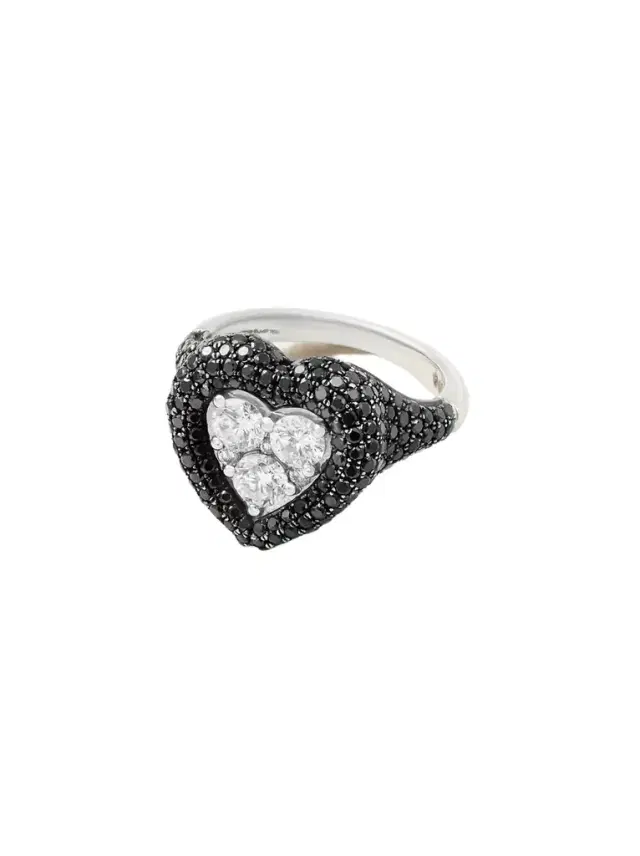 Kamyen Manaal 18-karat White Gold Diamond Pinky Ring
