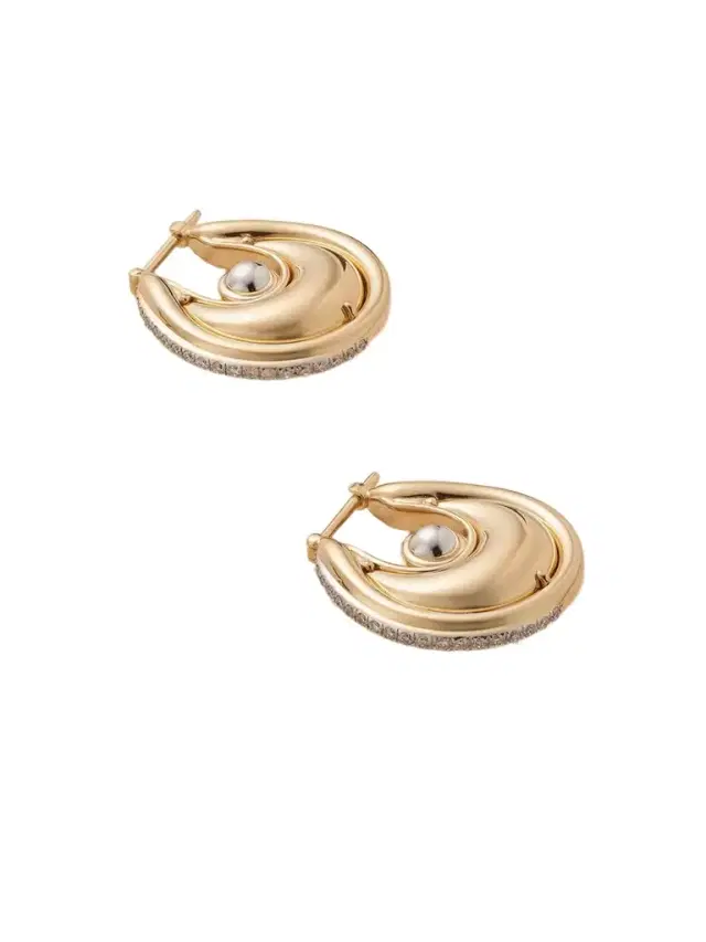 L’Atelier Nawbar Diana Big 18-karat Gold, Rhodium-plated And Diamond Earrings