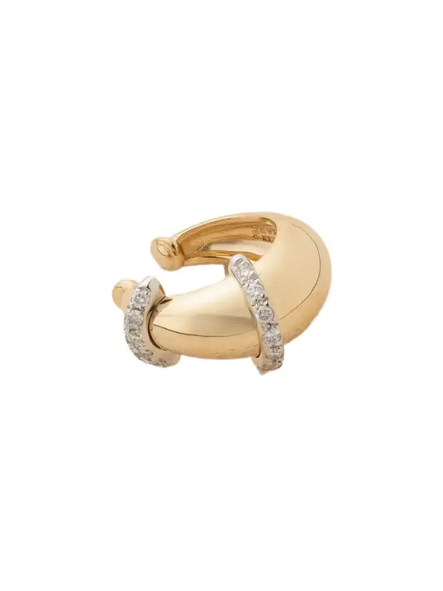 Buoy 18-karat Gold, Rhodium-plated And Diamond Ear Cuff