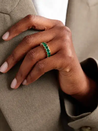 KOLOURS JEWELRY 14-karat Gold Emerald Ring | Thumbnail 2 KOLOURS JEWELRY 14-karat Gold Emerald Ring | Thumbnail 2