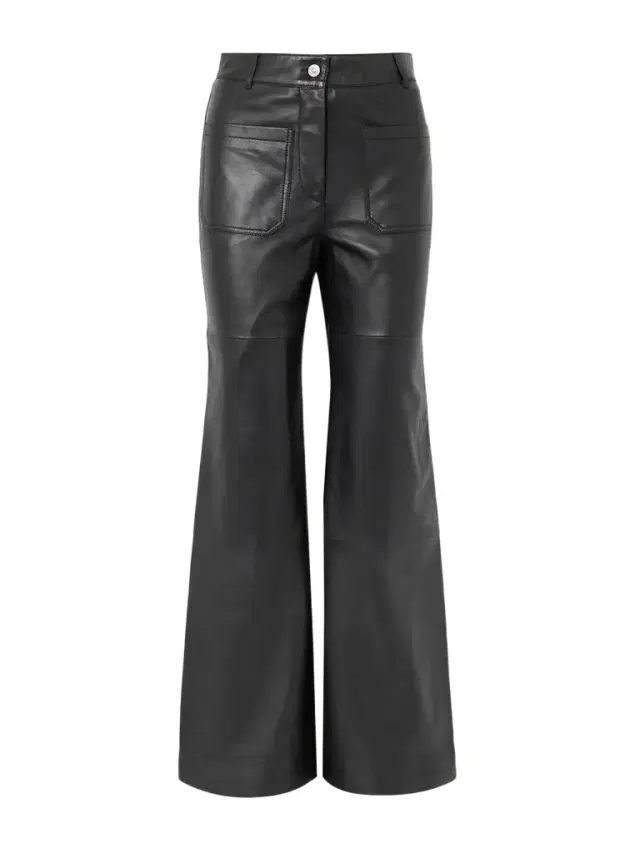 Alina Leather Flared Pants