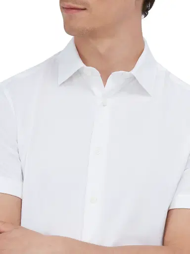 Bugatchi Men's Miles Stretch Cotton Button-Front Shirt - White - Size XXL | Thumbnail 6