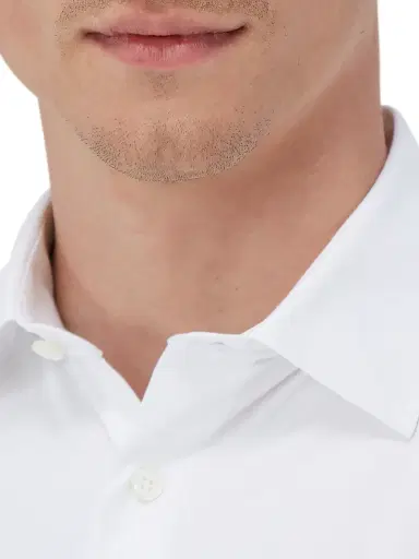 Bugatchi Men's Miles Stretch Cotton Button-Front Shirt - White - Size XXL | Thumbnail 7