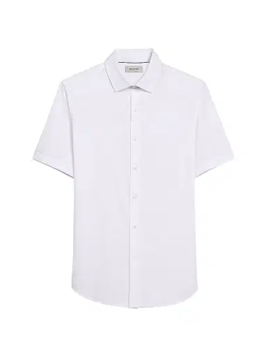 Bugatchi Men's Miles Stretch Cotton Button-Front Shirt - White - Size XXL | Thumbnail 1