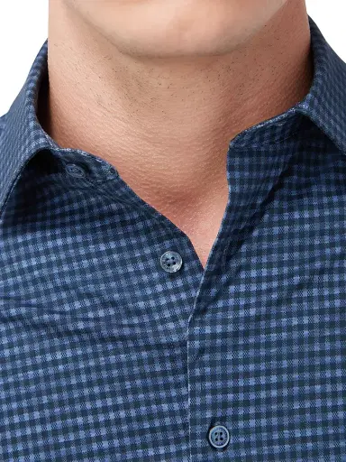 Bugatchi Men's Ooohcotton James Button-Front Shirt - Navy - Size XXXL | Thumbnail 6 Bugatchi Men's Ooohcotton James Button-Front Shirt - Navy - Size XXXL | Thumbnail 6