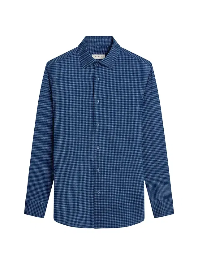 Bugatchi Men's Ooohcotton James Button-Front Shirt - Navy