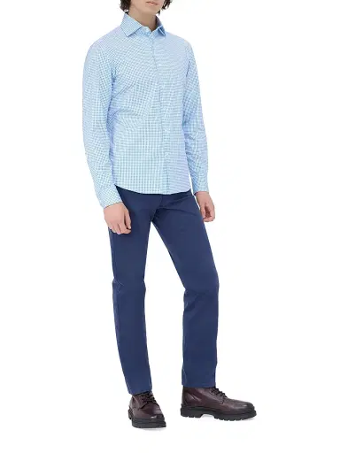 Bugatchi Men's Ooohcotton Devon Button-Front Shirt - Air Blue - Size XXXL | Thumbnail 2