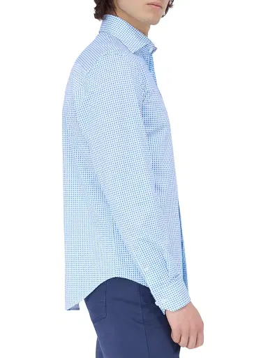 Bugatchi Men's Ooohcotton Devon Button-Front Shirt - Air Blue - Size XXXL | Thumbnail 4