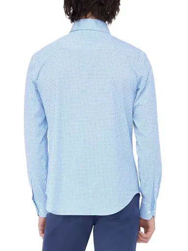 Bugatchi Men's Ooohcotton Devon Button-Front Shirt - Air Blue - Size XXXL | Thumbnail 5