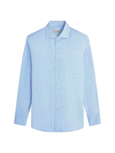 Bugatchi Men's Ooohcotton Devon Button-Front Shirt - Air Blue - Size XXXL | Thumbnail 1