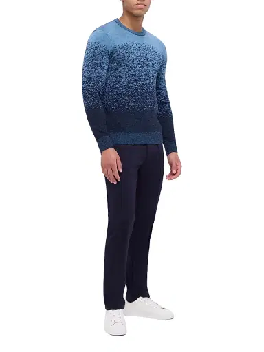 Bugatchi Men's Gradient Wool Crewneck Sweater - Air Blue - Size XXL | Thumbnail 2 Bugatchi Men's Gradient Wool Crewneck Sweater - Air Blue - Size XXL | Thumbnail 2
