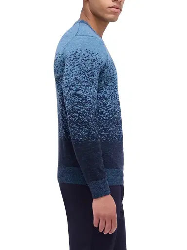 Bugatchi Men's Gradient Wool Crewneck Sweater - Air Blue - Size XXL | Thumbnail 4 Bugatchi Men's Gradient Wool Crewneck Sweater - Air Blue - Size XXL | Thumbnail 4