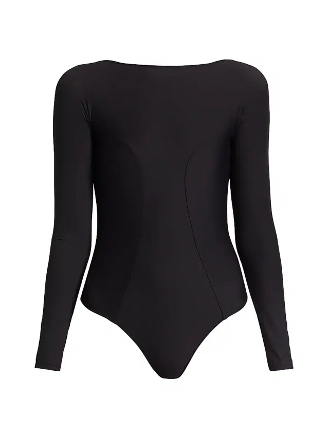 Women's Echauffe Backless Bodysuit - Black