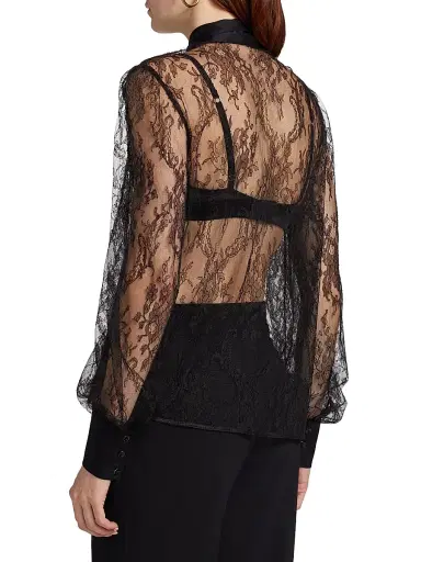 Kiki de Montparnasse Women's Lace Tie-Neck Blouse | Thumbnail 5 Kiki de Montparnasse Women's Lace Tie-Neck Blouse | Thumbnail 5