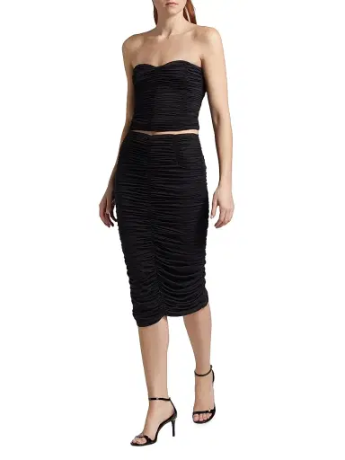 Kiki de Montparnasse Women's Echauffe Ruched Bustier Top | Thumbnail 2