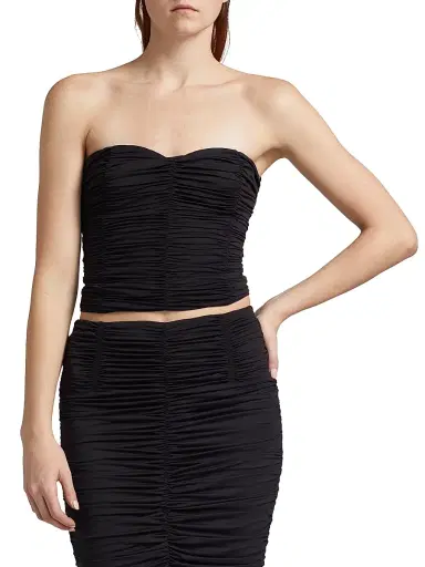 Kiki de Montparnasse Women's Echauffe Ruched Bustier Top | Thumbnail 3