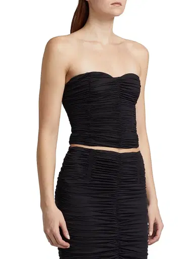 Kiki de Montparnasse Women's Echauffe Ruched Bustier Top | Thumbnail 4