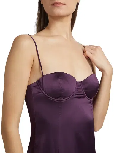 Kiki de Montparnasse Women's Tous Les Jours Silk Maxi Dress - Cassis - Size 8 | Thumbnail 5 Kiki de Montparnasse Women's Tous Les Jours Silk Maxi Dress - Cassis - Size 8 | Thumbnail 5