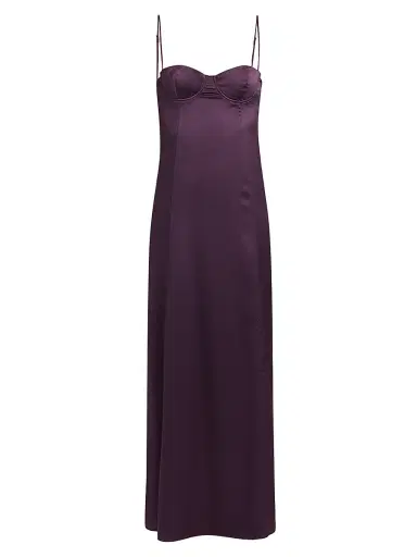 Kiki de Montparnasse Women's Tous Les Jours Silk Maxi Dress - Cassis - Size 8 | Thumbnail 1 Kiki de Montparnasse Women's Tous Les Jours Silk Maxi Dress - Cassis - Size 8 | Thumbnail 1