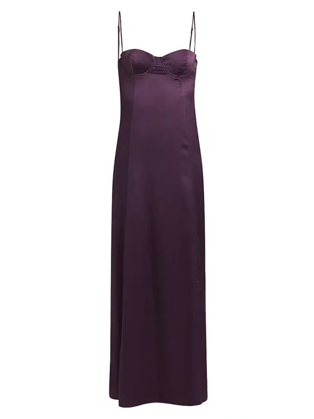 Women's Tous Les Jours Silk Maxi Dress - Cassis