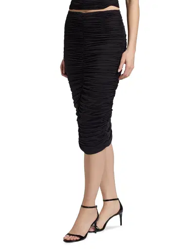 Kiki de Montparnasse Women's Echauffe Ruched Skirt - Black - Size Medium | Thumbnail 4 Kiki de Montparnasse Women's Echauffe Ruched Skirt - Black - Size Medium | Thumbnail 4