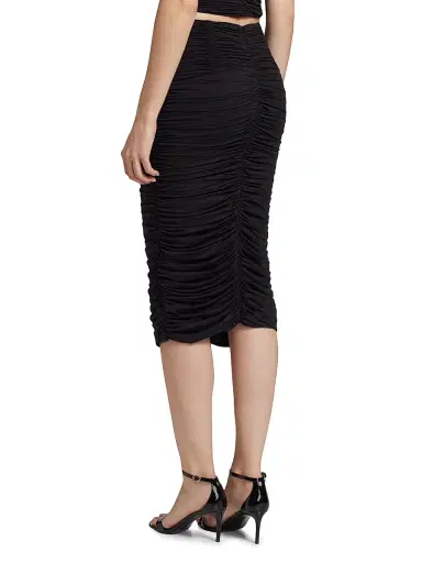 Kiki de Montparnasse Women's Echauffe Ruched Skirt - Black - Size Medium | Thumbnail 5 Kiki de Montparnasse Women's Echauffe Ruched Skirt - Black - Size Medium | Thumbnail 5