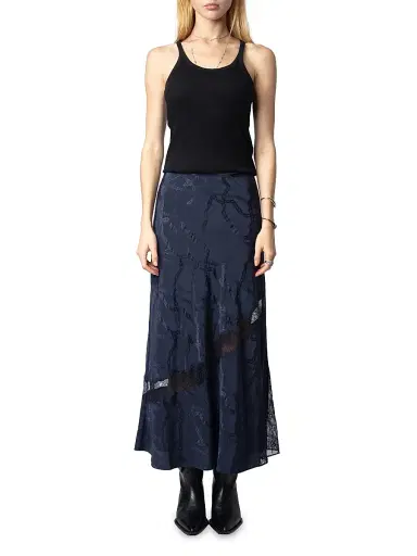 Zadig & Voltaire Women's Jaylal Chaines Lace-Detail Midi-Skirt | Thumbnail 2 Zadig & Voltaire Women's Jaylal Chaines Lace-Detail Midi-Skirt | Thumbnail 2