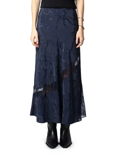 Zadig & Voltaire Women's Jaylal Chaines Lace-Detail Midi-Skirt | Thumbnail 3 Zadig & Voltaire Women's Jaylal Chaines Lace-Detail Midi-Skirt | Thumbnail 3