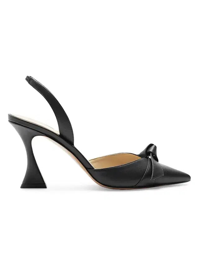 Alexandre Birman Women's Clarita Bell 85MM Leather Slingback Pumps - Black