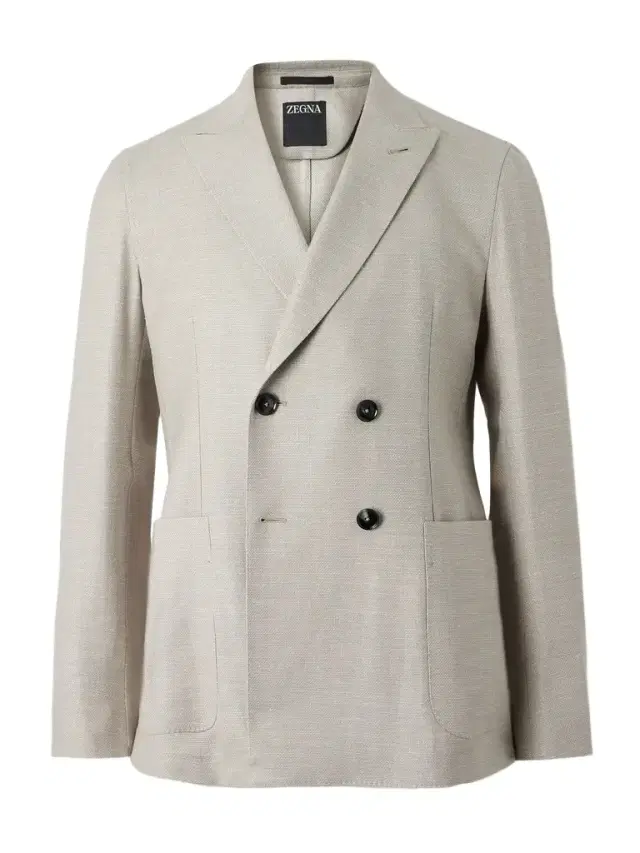 Double-Breasted Woven Blazer - Men