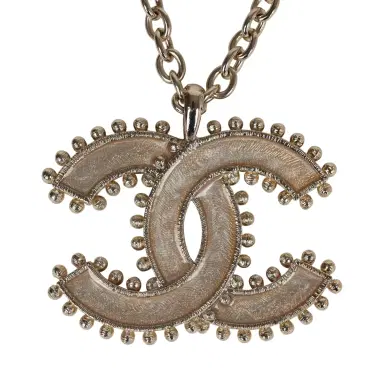 Chanel Chanel Large Resin Beaded CC Pendant Necklace Gold Tone Hardware | Thumbnail 2